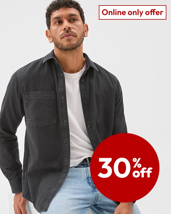 30% off selected Men's Clothing	