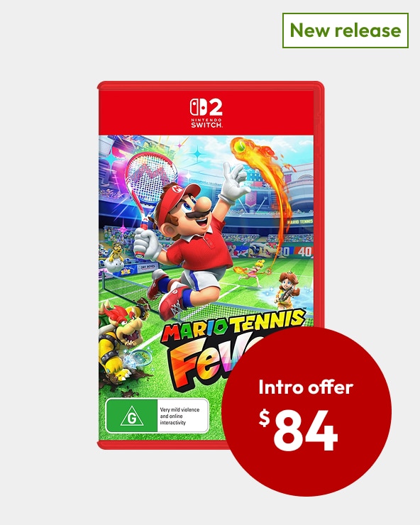 NEW RELEASE Mario Tennis Fever - Nintendo Switch 2 Introductory Price $84. Price after offer ends $89.         