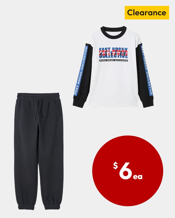 $6ea Selected Boys 7-16 Long Sleeve Tops & Trackpants	