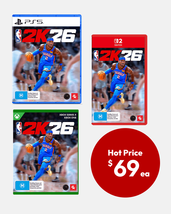 Hot Price $69ea NBA 2K26 - PS5, Xbox Series X or Nintendo Switch 2 Hot Price $69ea NBA 2K26 - PS5, Xbox Series X or Nintendo Switch 2