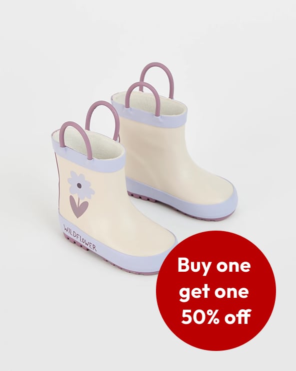 Buy one get one 50% off	