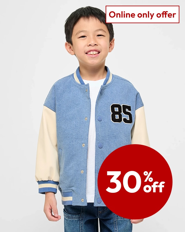 Selected kids’ clothing and footwear Selected kids’ clothing and footwear