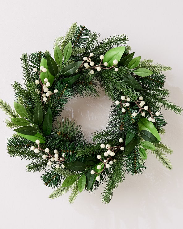Wreaths and tinsel