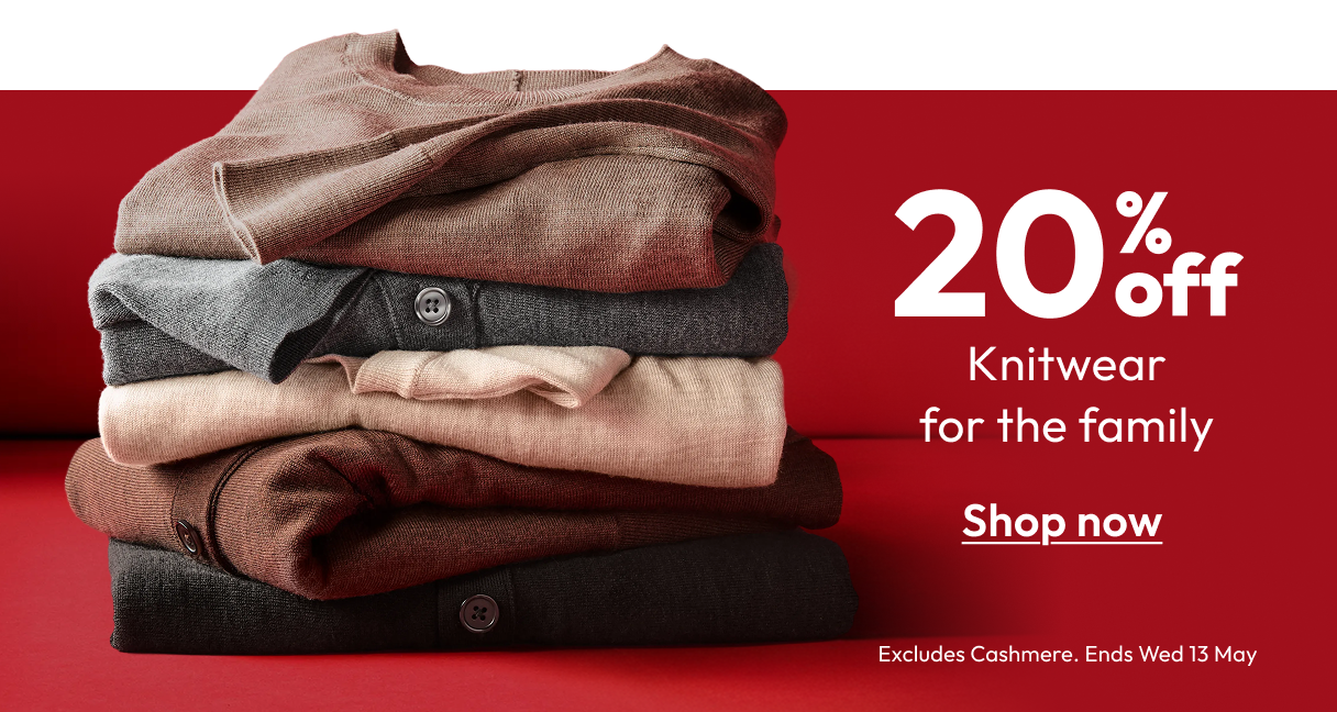 20% off Knitwear for the family
